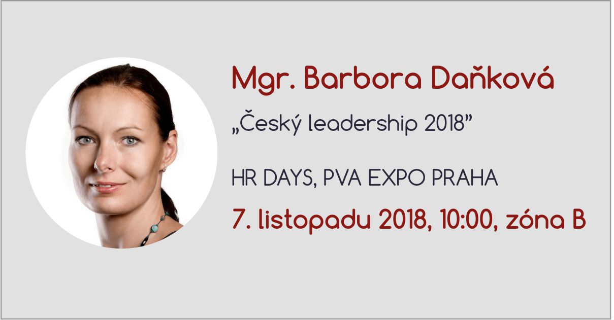 Bára Daňková – přednáška na HR days, 7.11.2018, 10:00
